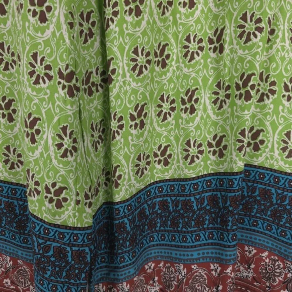 NWOT ZARA Full-Length Printed Trousers Flowy Wide Leg 100% VISCOSE 7484/159 Sz L